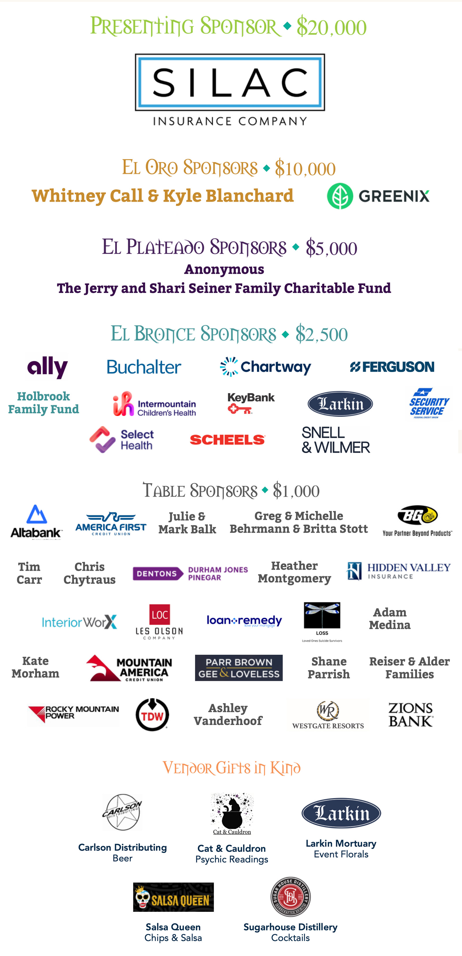 2025 Day of the Dead sponsors